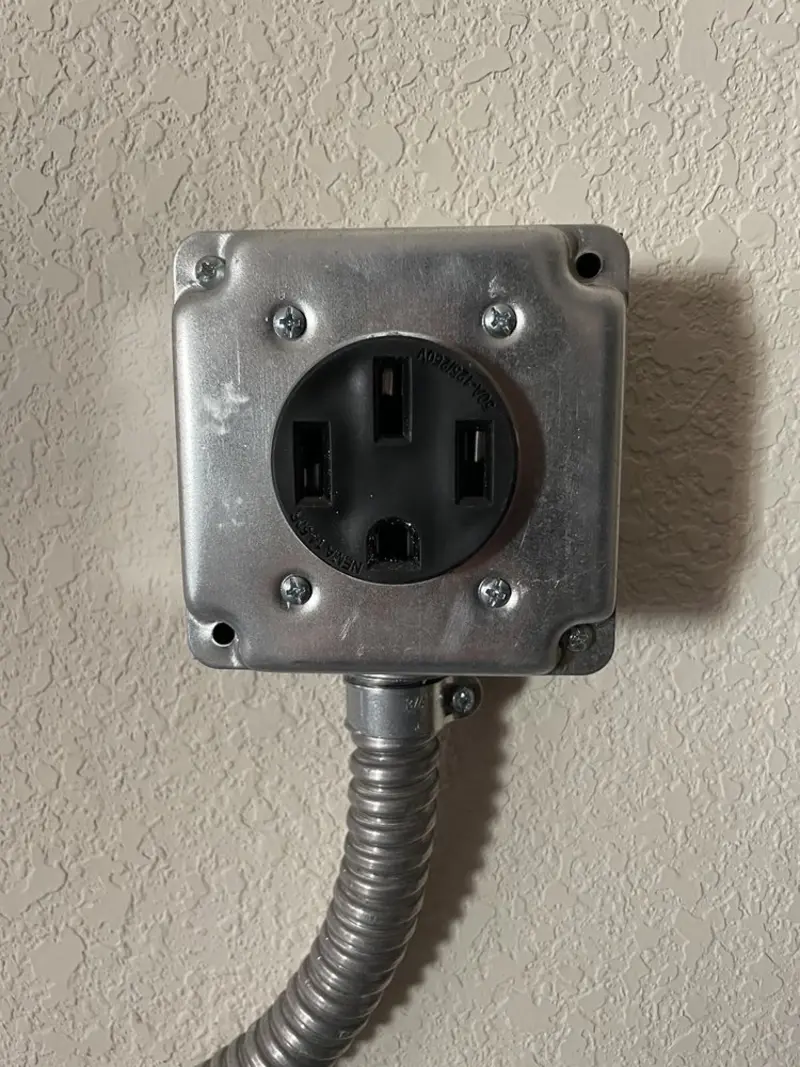 NEMA 14-50 outlet installed for Electrical Panel Upgrade in McLoud